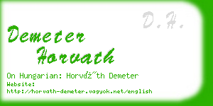 demeter horvath business card